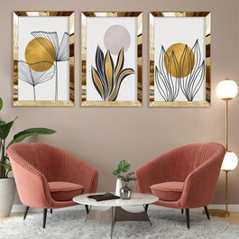 Wallity Huhu400 Cuadro Decorativo de 3 Piezas 40 x 60 cm Multicolor